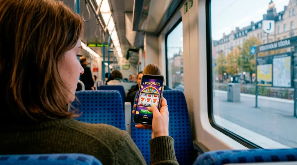 Mobilt Pay N Play casino med BankID-verifiering på smartphone
